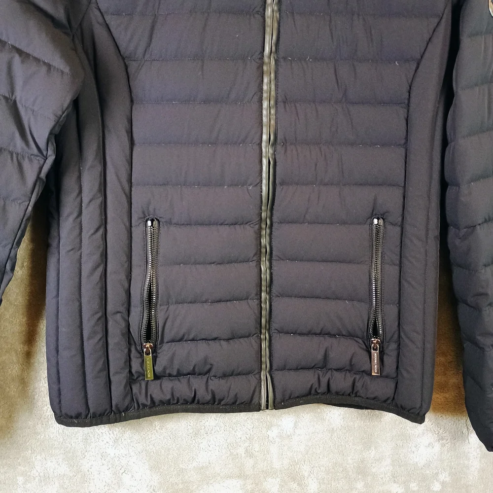 Michael Kors Black Quilted Hooded Puffer Jacket Women's Small
